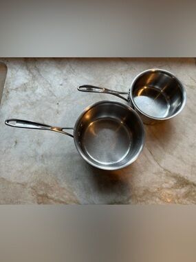 Calphalon Stainless Steel Saucepan Set - 8701 1/2 1 1/2 Qt and 8702 1/2 2 1/2 Qt